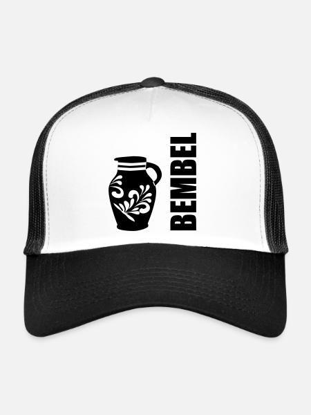 Bembel - Der original Apfelweinbembel #FFM #069 - Trucker Cap - Weiß/Schwarz - Vorne