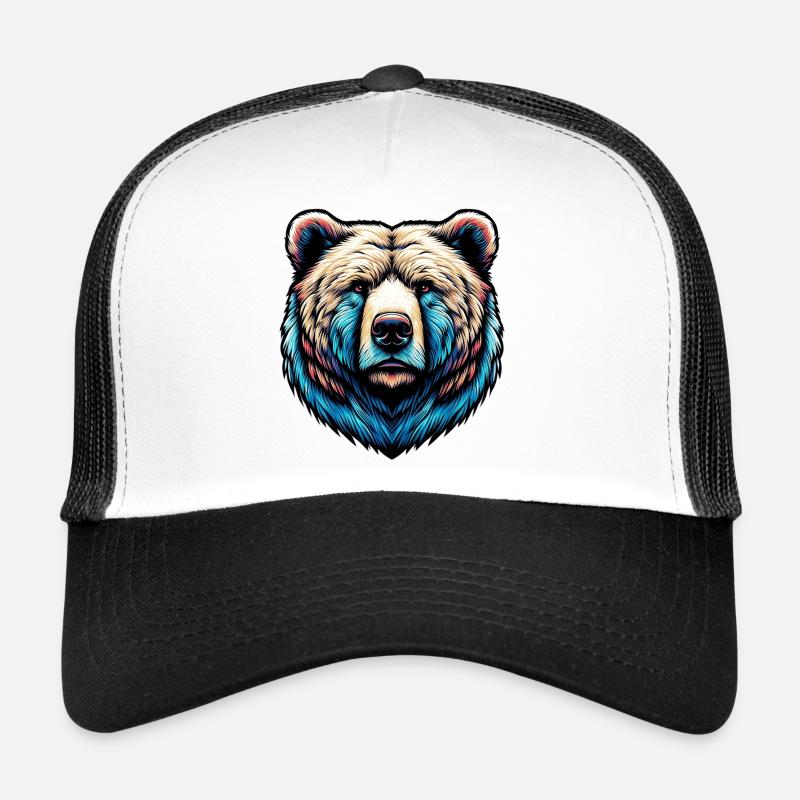 Ours - Casquette trucker  - blanc/noir