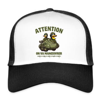 septième compagnie, 7ème compagnie - Casquette trucker  - blanc/noir - Devant