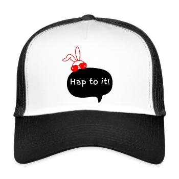 Hap to it - Belter Bunny - Casquette trucker  - blanc/noir - Devant