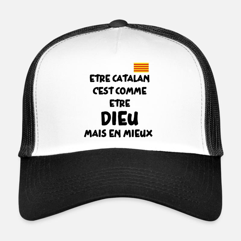 Catalan - Casquette trucker  - blanc/noir