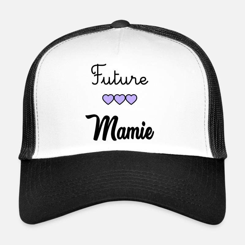 FUTURE MAMIE - Casquette trucker  - blanc/noir