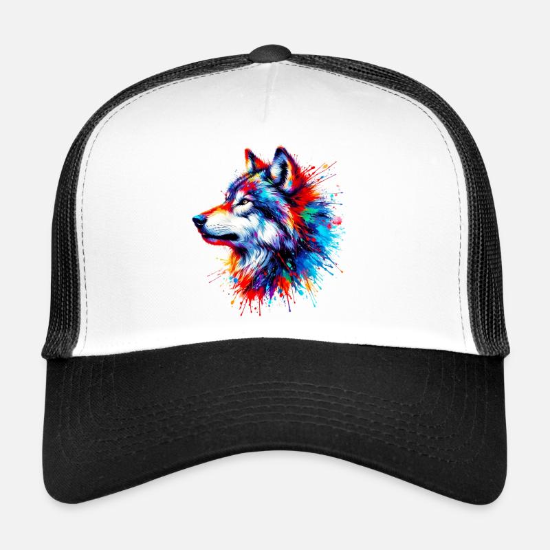 Wolf - Trucker Cap - Weiß/Schwarz