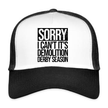 Demolition Derby Season - Gift for Real Fans - Trucker Cap - white/black - Front