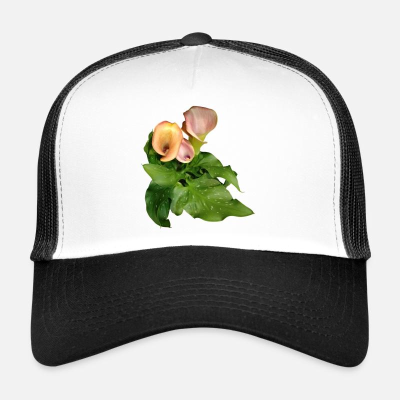 Calla Lily Flowers in Green Trucker Cap