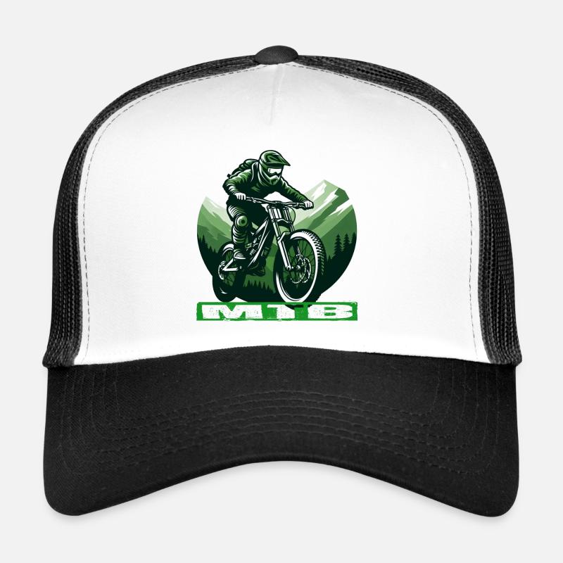 MTB Bike - Trucker Cap - Weiß/Schwarz