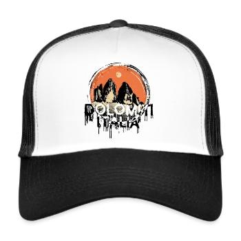 Dolomiti Italia Dolomites Three Peaks souvenir - Trucker Cap - white/black - Front