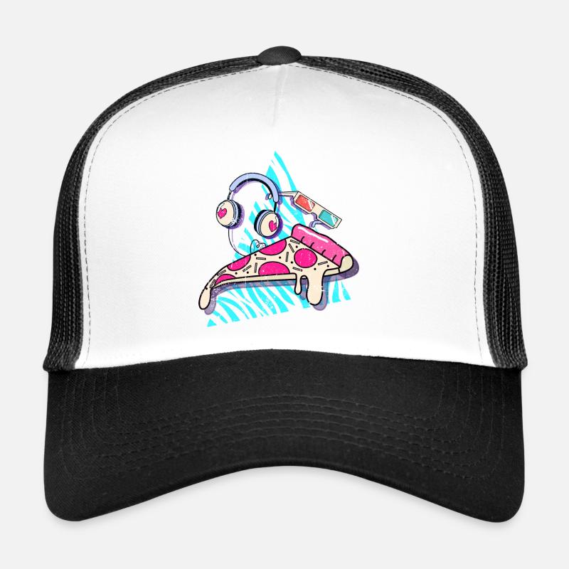 Melting Pizza Beats Headphones Trucker Cap