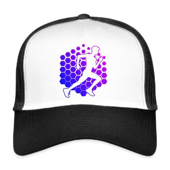 Course à pied, Jogging, Fitness, Course de fond - Casquette trucker  - blanc/noir - Devant