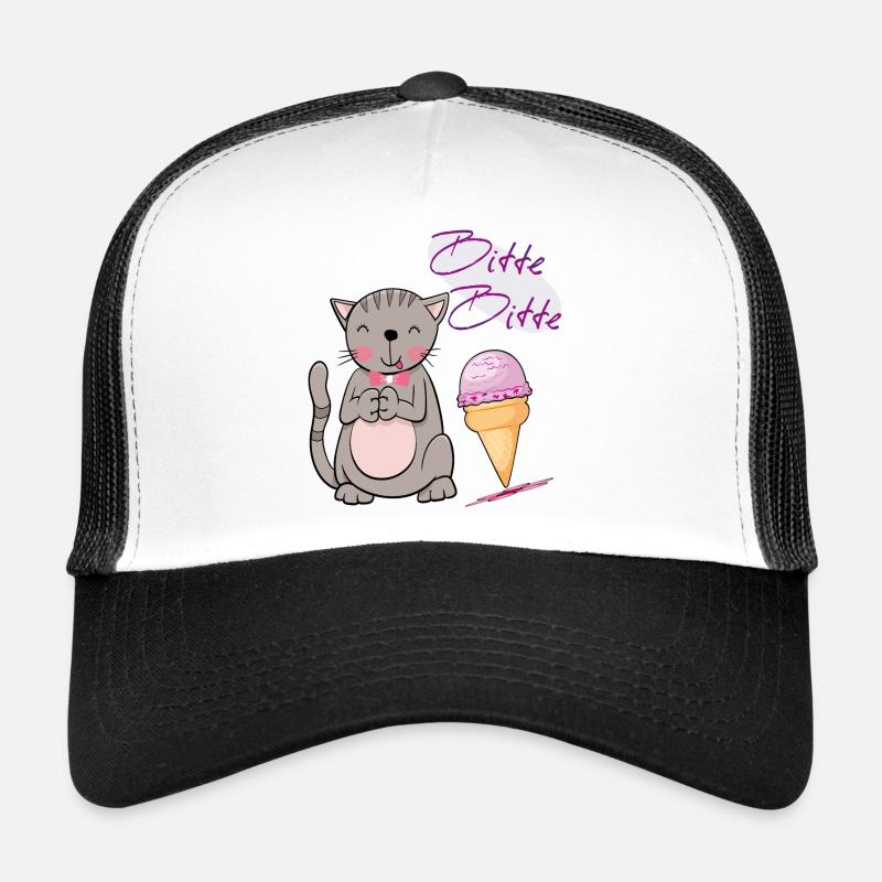 Cat with ice cream cone Trucker Cap