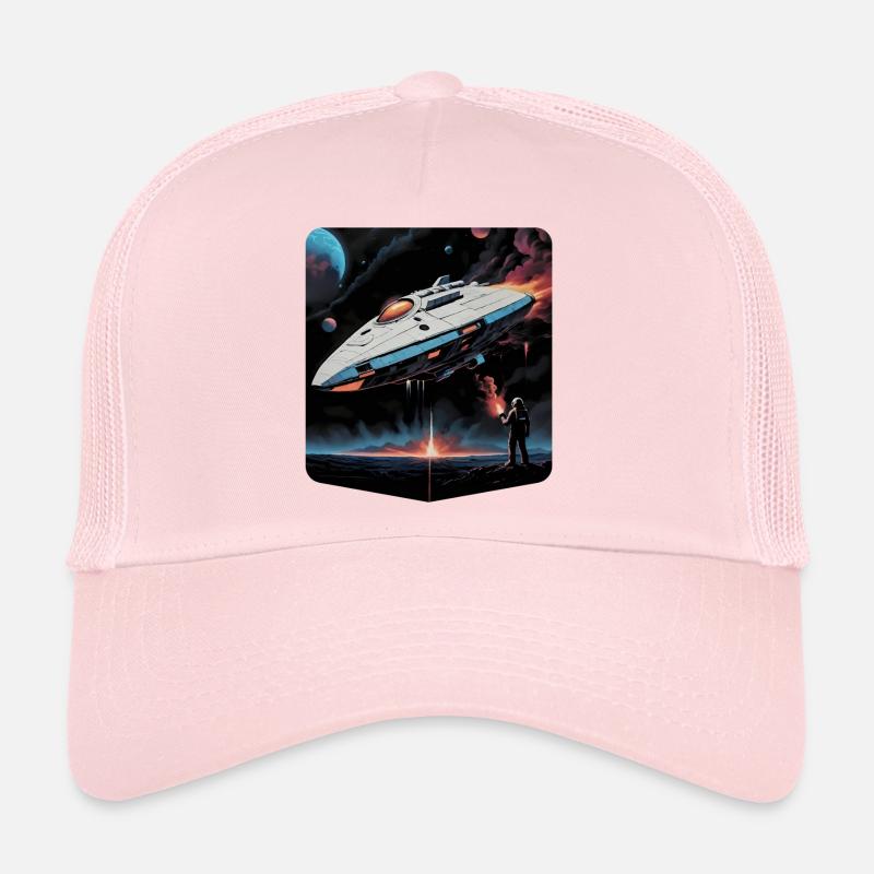 Ai planet spaceship Trucker Cap