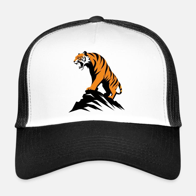 Tiger on a ledge Trucker Cap