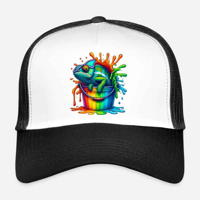 Chamäleon - Trucker Cap - Weiß/Schwarz