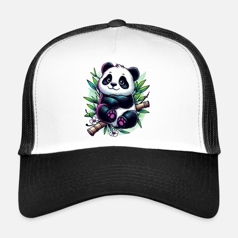 Panda - Casquette trucker  - blanc/noir