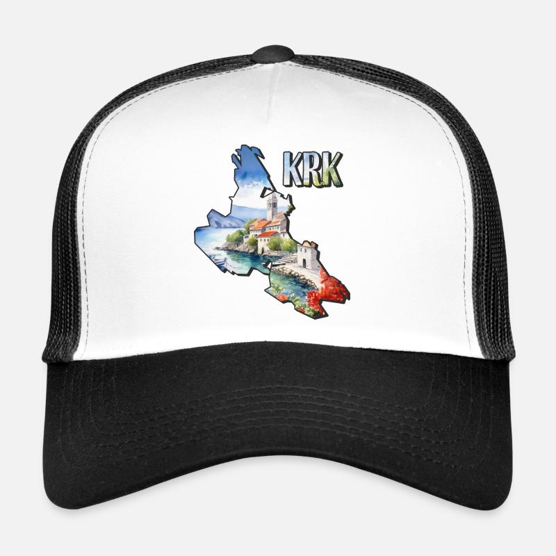 Carte à l’aquarelle Krk Casquette trucker 