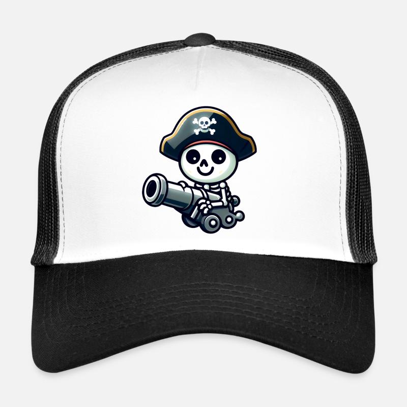 Pirate Skull - Skeleton Treasure Trucker Cap