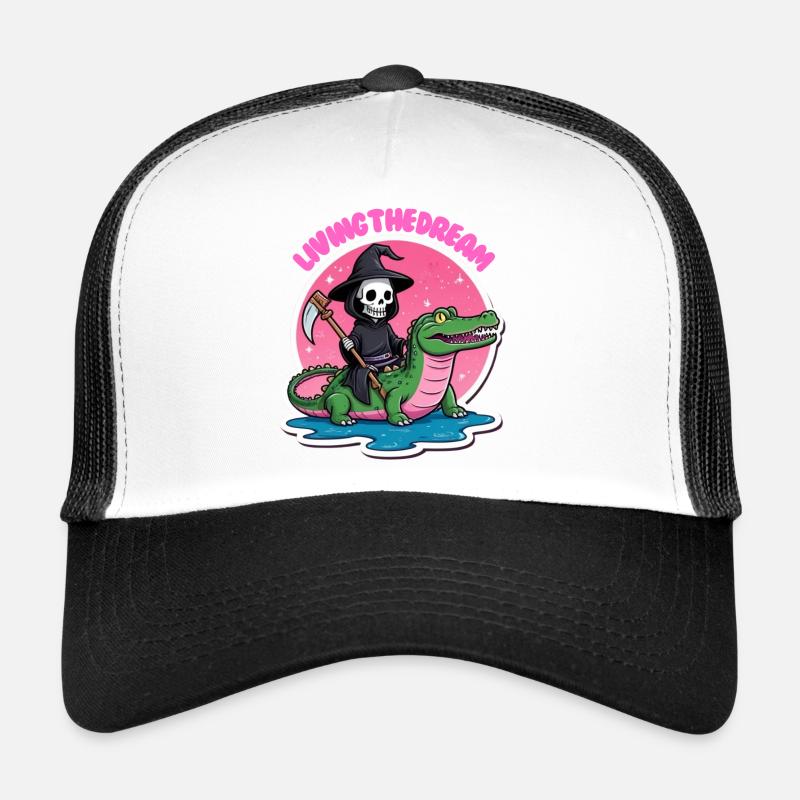Den Traum leben - Trucker Cap - Weiß/Schwarz