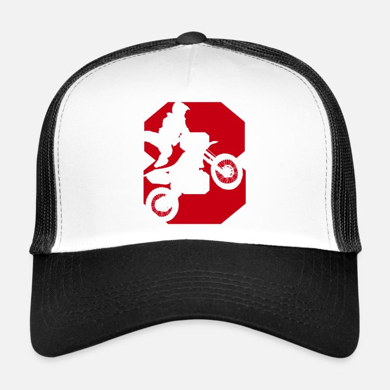 Moto 8 motard Casquette trucker 