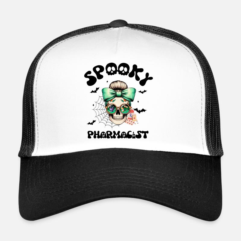 Spooky Pharmacist Halloween Pharmacien Spooky Casquette trucker 