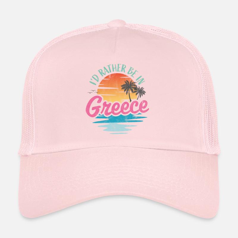 I'd rather be in Greece Trucker Cap