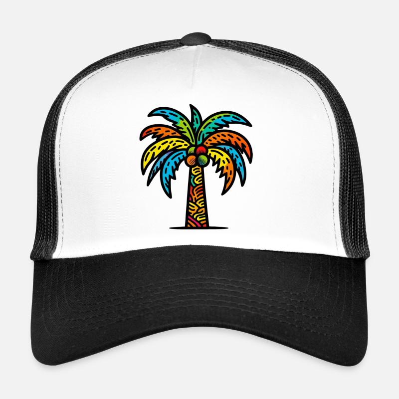 Palme - Trucker Cap - Weiß/Schwarz
