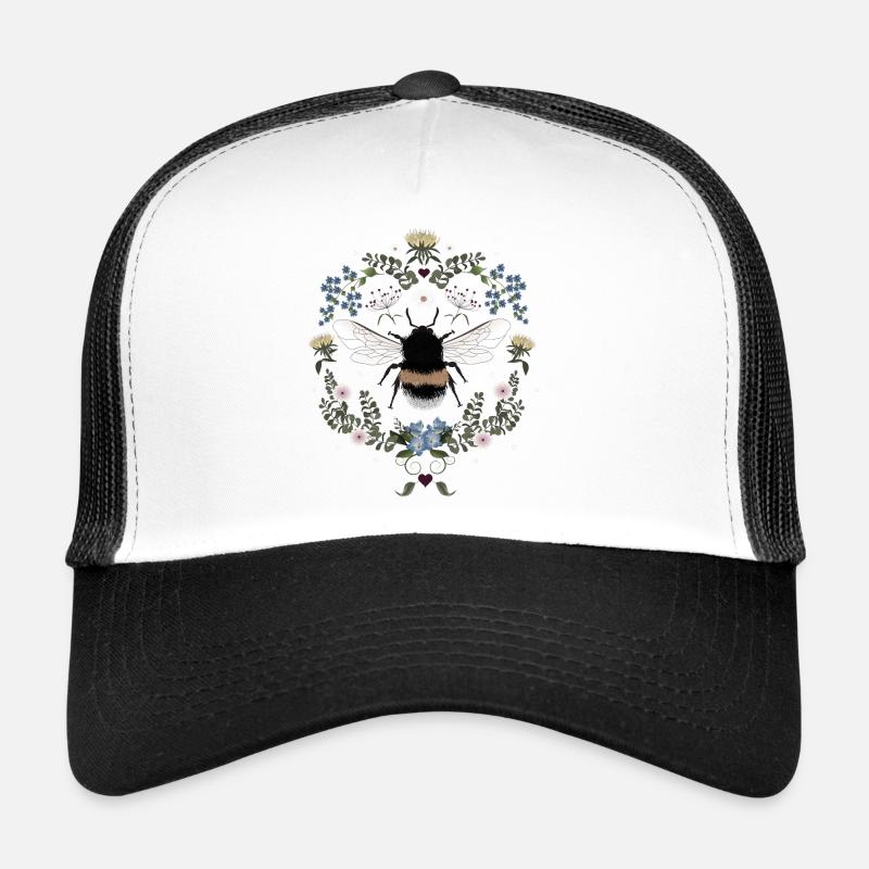 Bumblebee Flowers Bee Trucker Cap