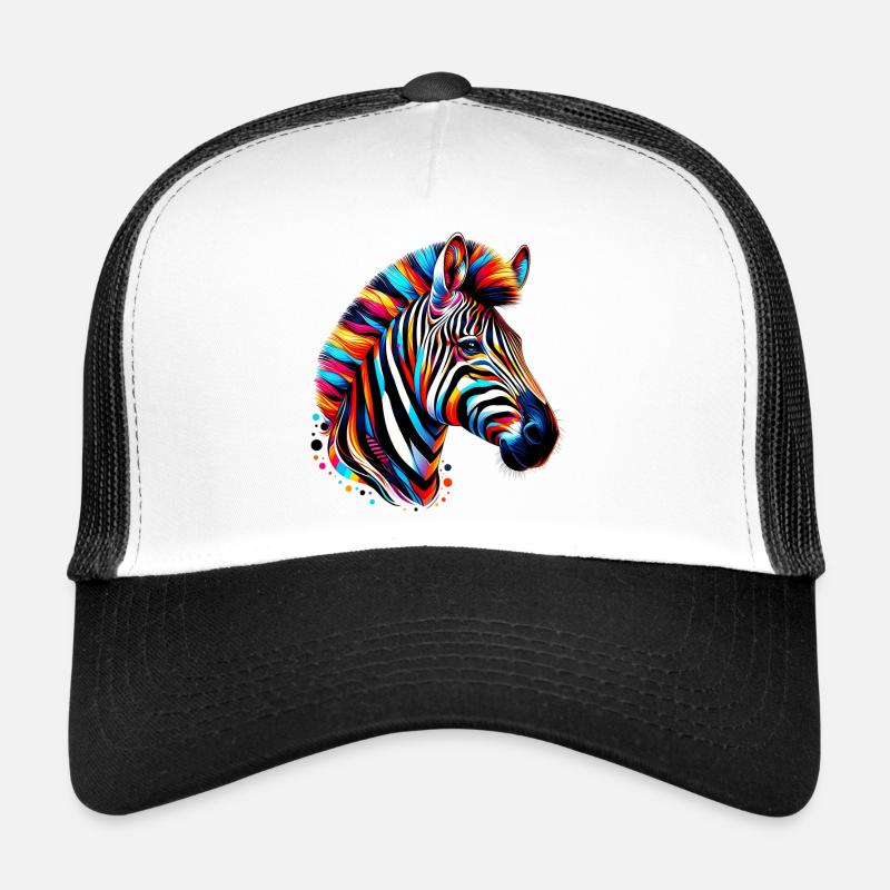 Zebra - Trucker Cap - Weiß/Schwarz