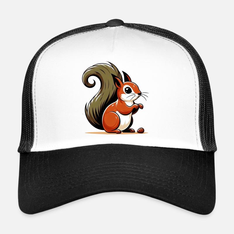 Squirrel - Trucker Cap - white/black