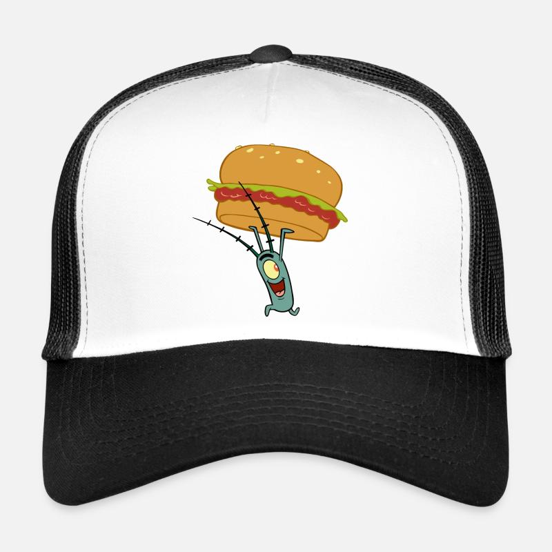 Spongebob Squarepants Plankton Holding Hamburger Trucker Cap