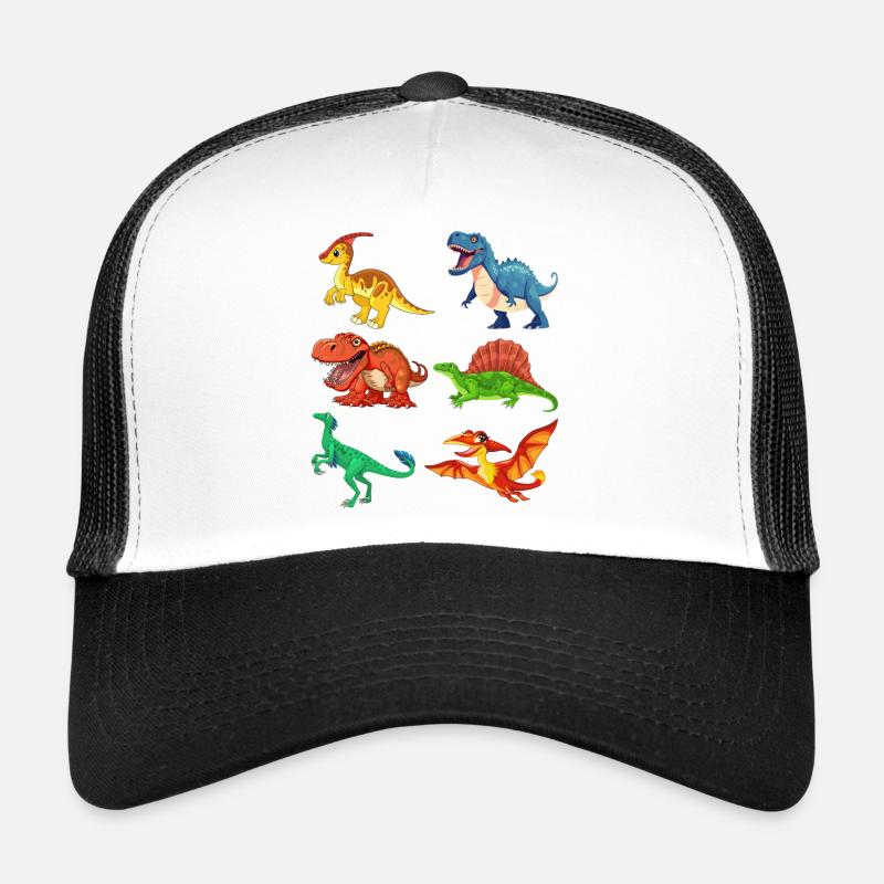 dino, dinosaur, I love dinosaurs - Trucker Cap - white/black