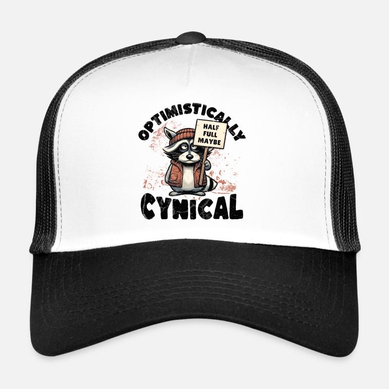 Optimistisch Zynisch Waschbär Trucker Cap