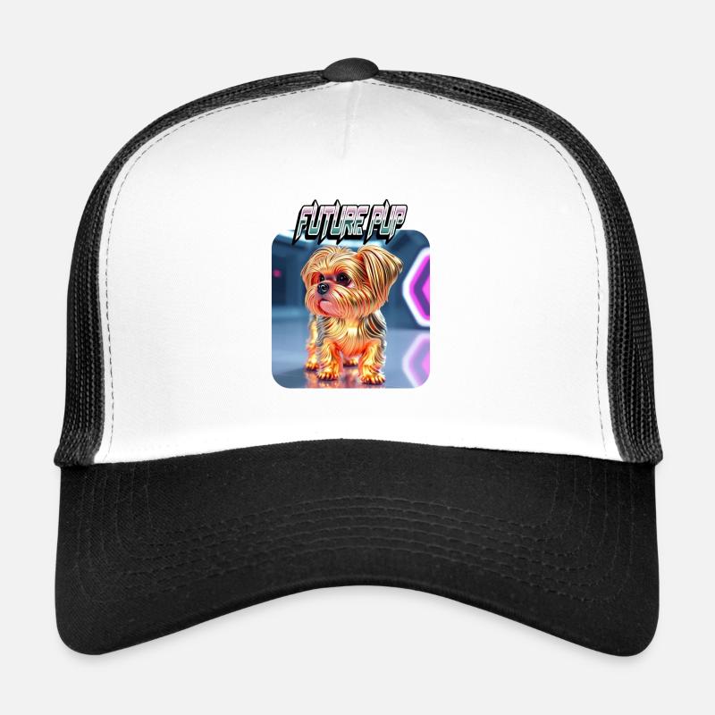Future Pup Shih Tzu Dog - Trucker Cap - white/black