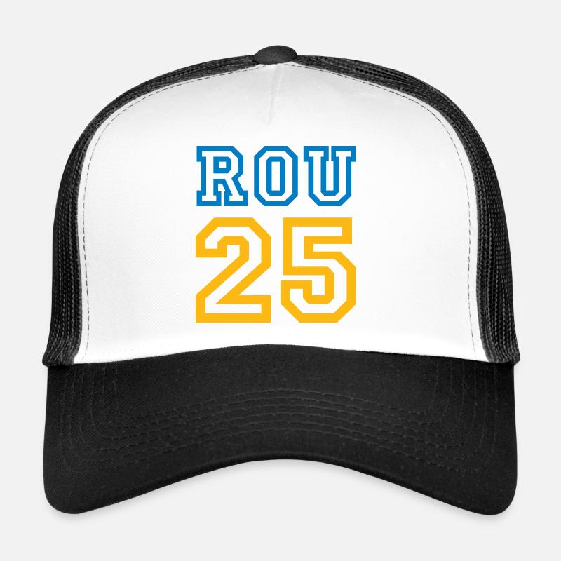 ROUMANIE - Casquette trucker  - blanc/noir