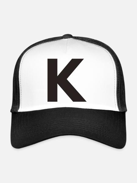 K - Trucker Cap - white/black - Front