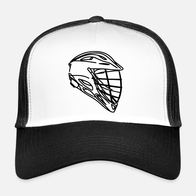 Lacrosse Helmet Drawing Trucker Cap
