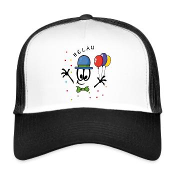 Helau Carnival Comic - Trucker Cap - white/black - Front