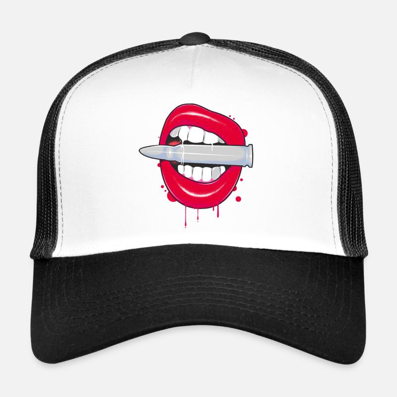 Kuss Kuss Bang Bang - Trucker Cap - Weiß/Schwarz