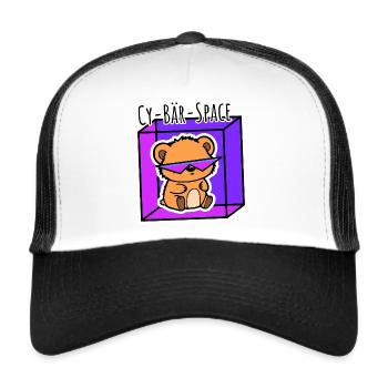The little bear is in cyberspace! - Trucker Cap - white/black - Front