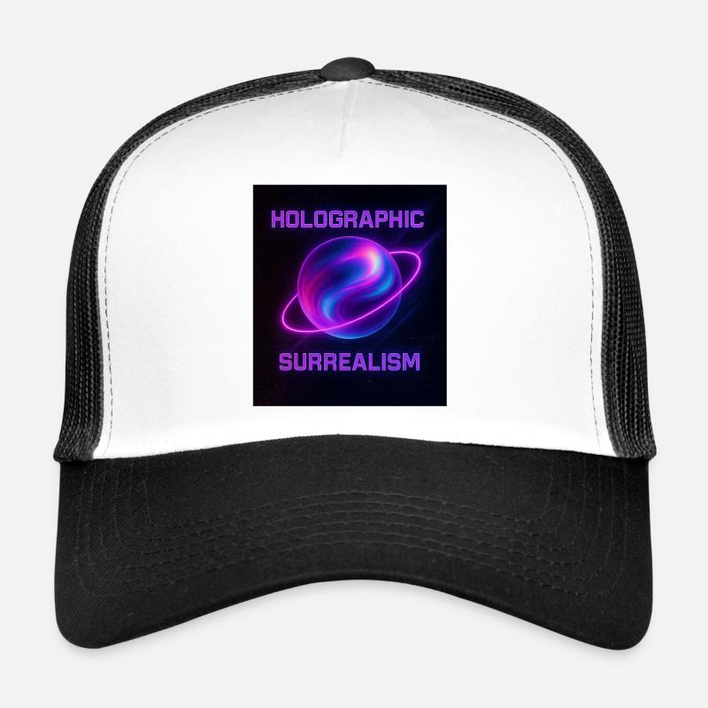 Holographic Surrealism – Neon-Universum Trucker Cap