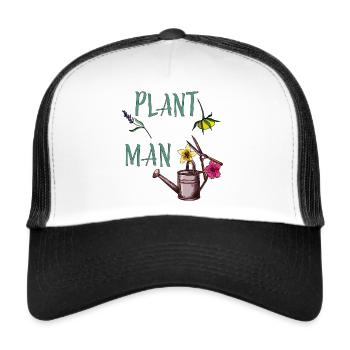 Plant Man - Trucker Cap - Weiß/Schwarz - Vorne