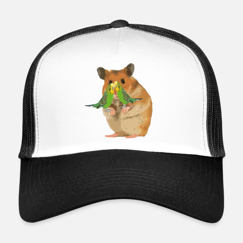 Hamster Menno mit zwei Wellis Trucker Cap