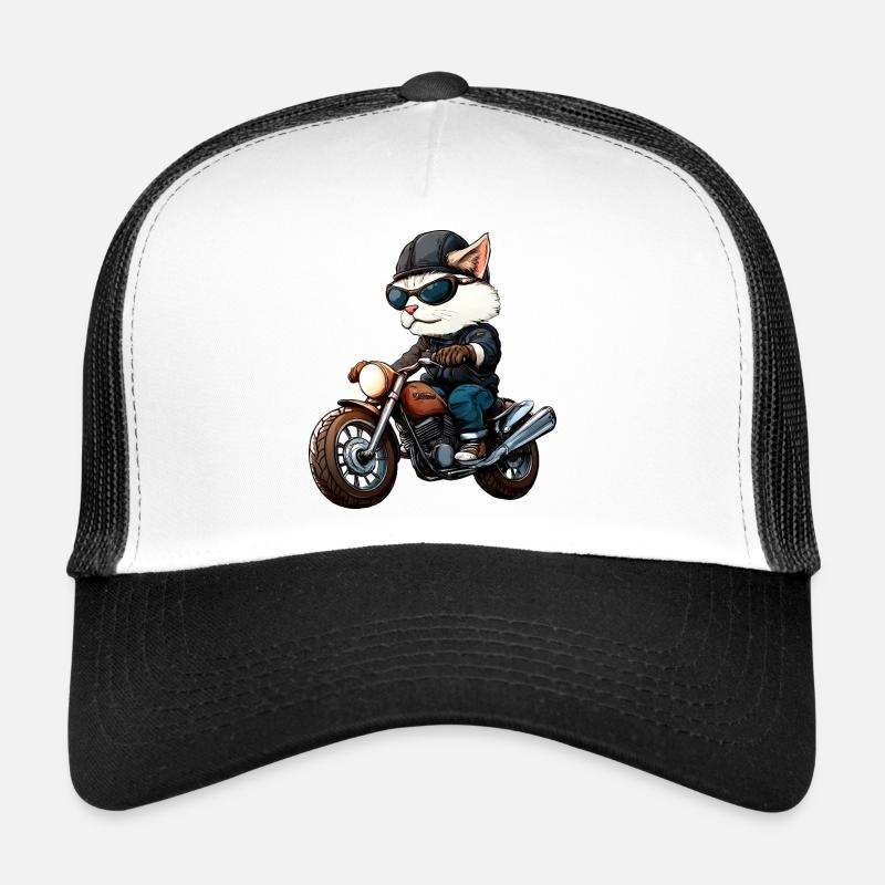 Chat Motard Casquette trucker 