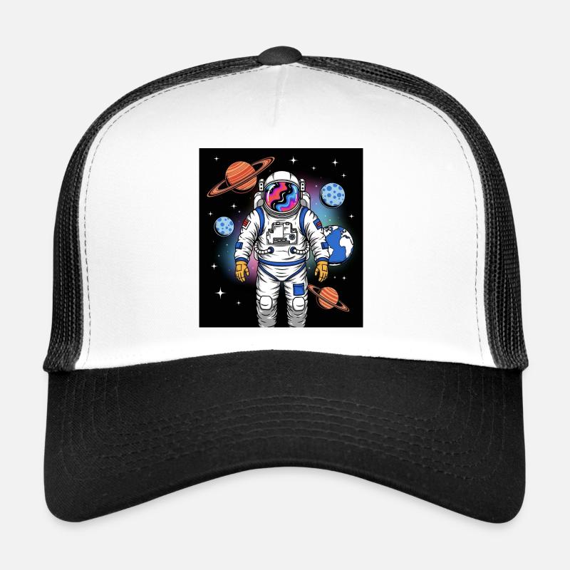 Astronaute de l’espace avec cosmos planétaire Casquette trucker 