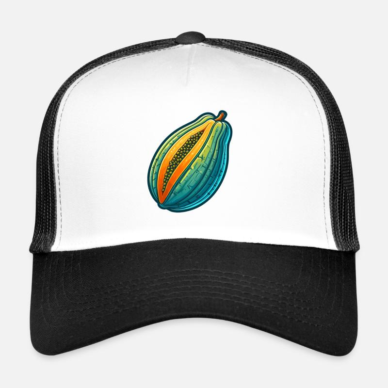 Illustration de Papaye Colorée Tripartite Casquette trucker 
