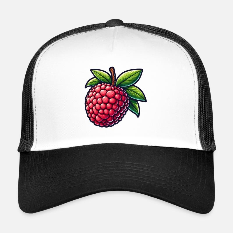 Litchi Illustrée Éclatant Casquette trucker 