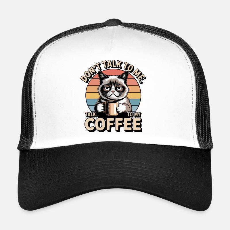 Moody Cat Coffee - Trucker Cap - white/black