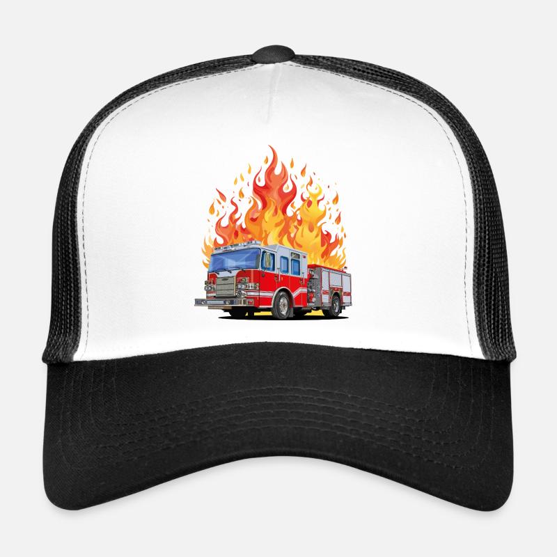 Fire brigade in action Trucker Cap
