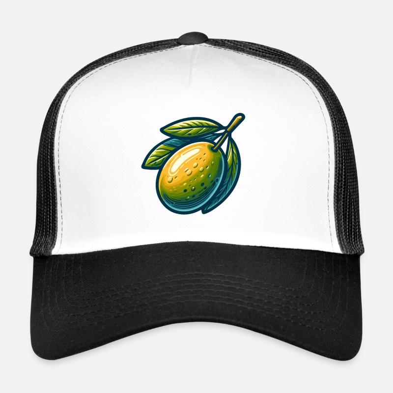 Olive Stylisé Vert Jaune Casquette trucker 