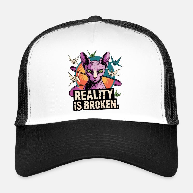 Broken Reality Cat Trucker Cap