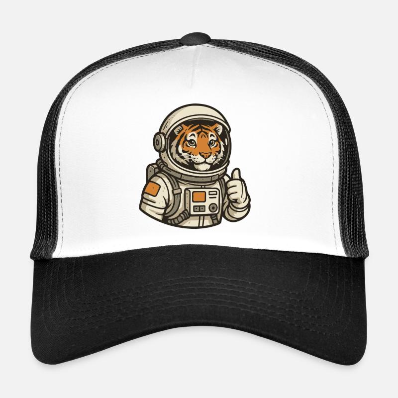 Tigre en combinaison d'astronaute Casquette trucker 